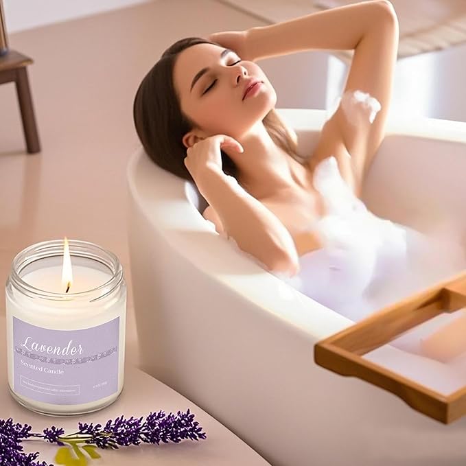 Christmas Candle Gift Set, 6 Natural Soy Wax Candles for Home, Long Burning Holiday Aromatherapy Set with Cinnamon Apple & Vanilla, Perfect Christmas Gifts for Women, Men, Friends & Family