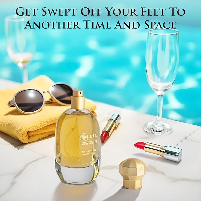 Soleil for Women Eau De Parfum - Gourmand Fragrance With Soft Florals & Creamy Sandalwood - Top Notes of Pistachio, Vanilla & Salted Caramel - Natural & Free of Parabens - Elegant 100ml Bottle