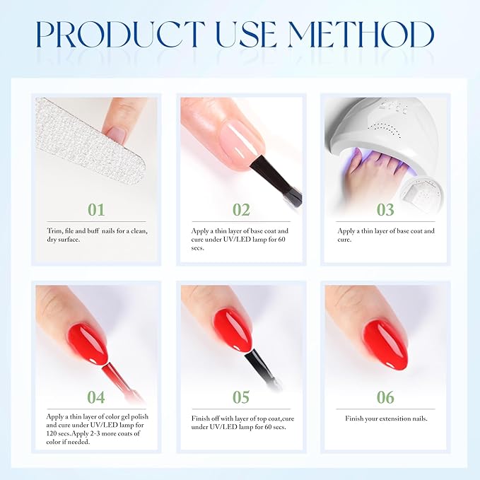 Double Rhythm 15ML Gel Polish Pure Sheer Same Color Same Bottle Soak Off Gel Polish Art Manicure Salon DIY at Home for Women (Dark Blue-A1335)