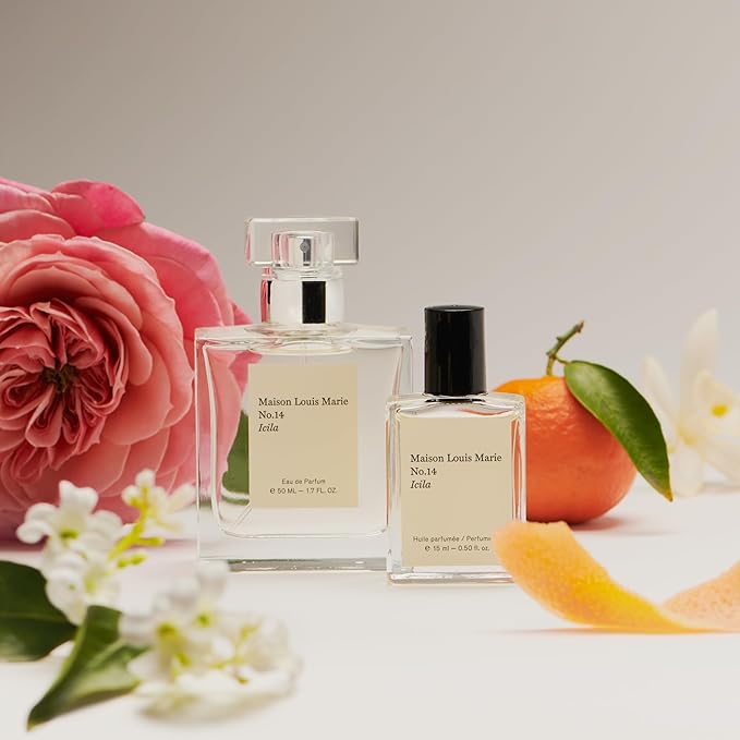 Maison Louis Marie - No.14 Icila Natural Roll-On Perfume Oil | Luxury Clean Beauty + Non-Toxic Fragrance (0.5 fl oz | 15 ml)