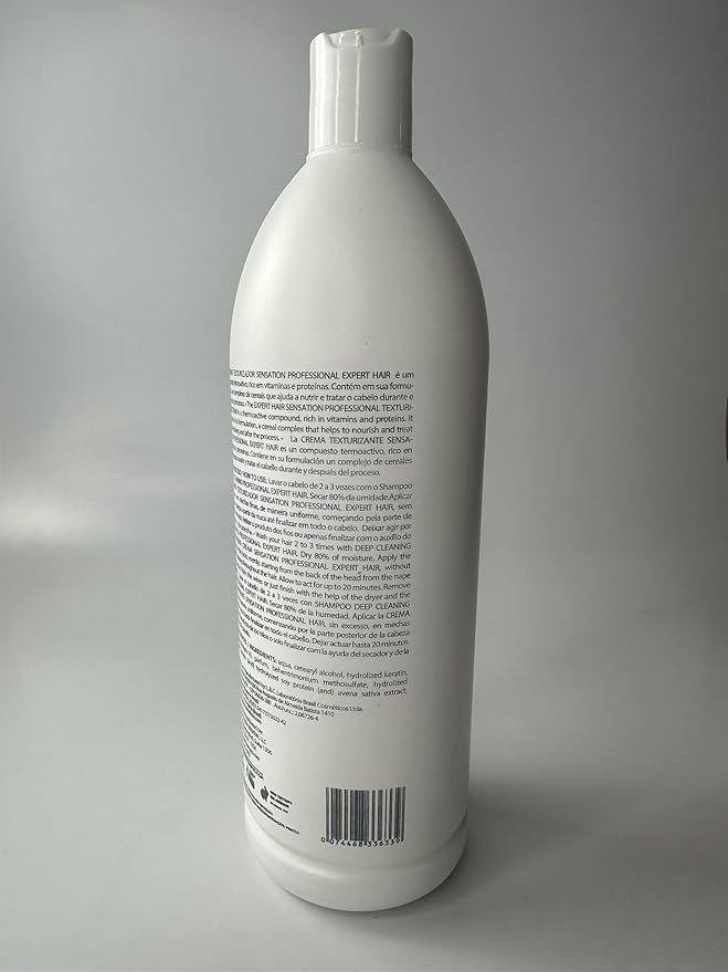 Expert Hair Sensation, Brazilian Keratin Hair Treatment - Anti Frizz for All Hair Types β Long-Lasting Straightening - Keratina Para Alisar El Pelo, Brazilian Blowout Products (1L/33.8fl.oz)