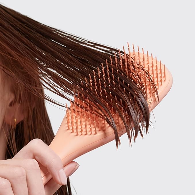 Tangle Teezer Ultimate Detangler Brush for Wet & Dry Hair, Eliminates Knots & Reduces Breakage for All Hair Types, Amazon Exclusive Apricot