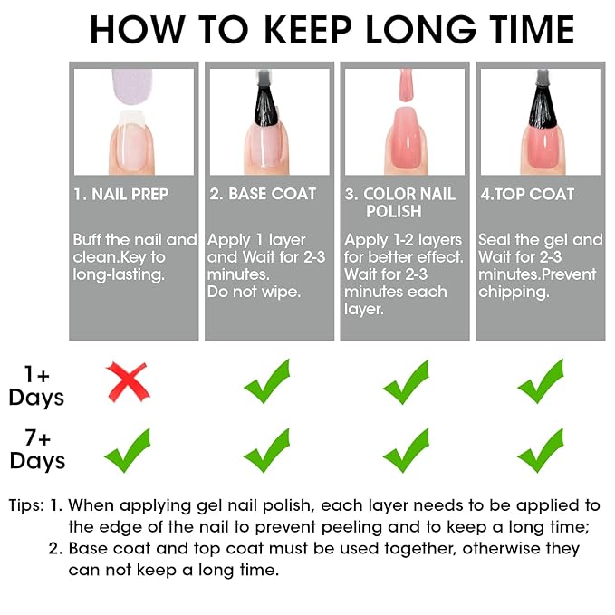 Gellen 4 Colors Black White Gray Nail Polish Set & Base Top Coat, Fall Winter Trendy Winter Black White Grey Regular Nail Polish Quick Air Dry Set for Women DIY Nails Home Salon, Hema Free, Toxin Free