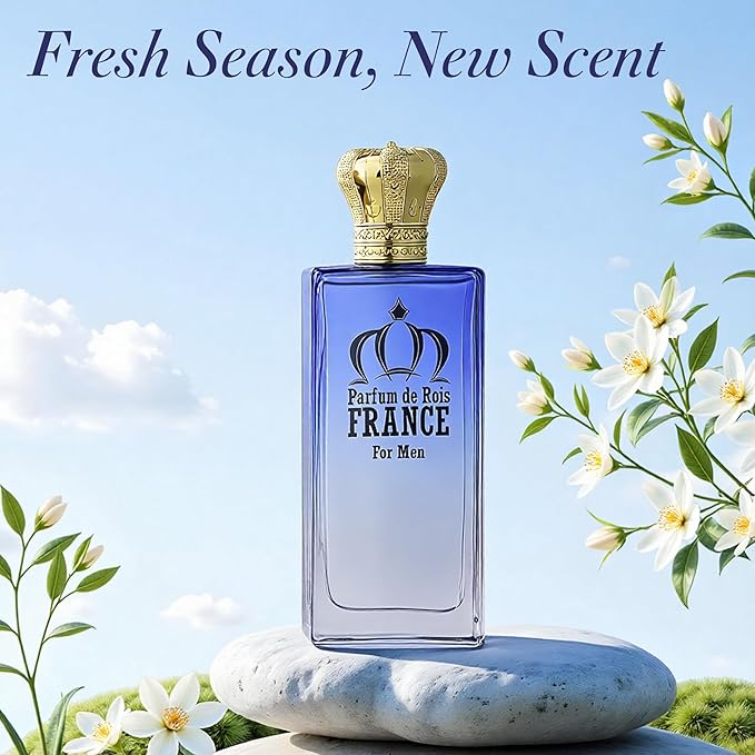 PARFUM DE ROIS FRANCE Long-Lasting Cologne for Men | Fresh Citrus & Woody Scent | Eau de Toilette 100ml Spray | Day to Night Fragrance
