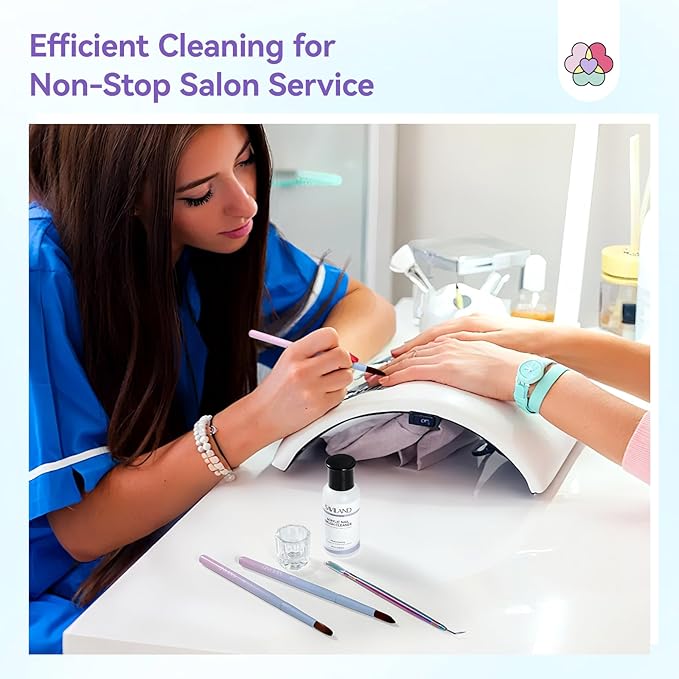 SAVILAND Acrylic Nail Brush with Cleaner: Size 8,10,14 Professional Acrylic Brushes Makeup Brushes Cleaner Conditioner Nail Brush Cleaner Tool & Dappen Dish for Acrylics Nails Home Salon DIY