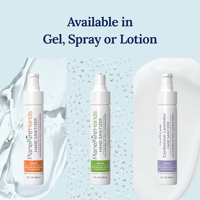 Orange Pineapple Gel Hand Sanitizer | Soothing, Moisturizing, Hydrating | Tropical Scent | Essential Oils, Green Tea Extract, Aloe, and Vegan Glycerin | TSA-Approved Travel Essential | 6-pack