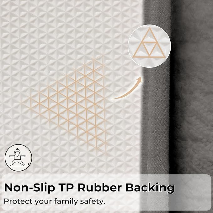 GRANNY SAYS Bathroom Rugs Sets 2 Piece, Super Soft Absorbent Microfiber Bath Mats for Bathroom Non Slip Washable,Waffle Bath Rugs Set for Shower Tub Toilet Decor (Deep Grey, 16" x 24" + 20" x 32")