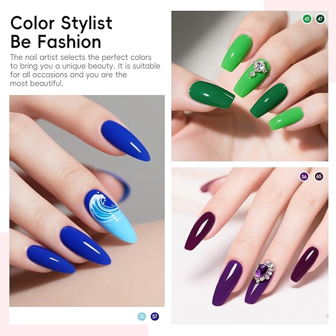 COSCELIA 25PCS Gel Polish Set Fall Winter Colors Gel Nail Polish Soak Off with Glossy Matte Silver Golden Glitter Top Coat Red Brown Black White Green Purple DIY Christmas Gifts for Women Teens Girls