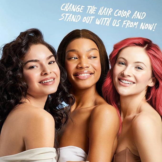 Hair Dye Shampoo 3 in 1, Semi-Permanent Hair Color, Dark Wine Red Hair Dye, Safe & Professional, Easy To Use, For Salon & Home 16.10 FL OZ (Dark Wine Red)