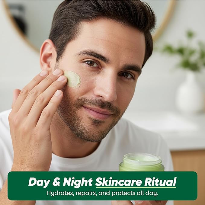 Men's Skin Moisturizer Balm – Face & Body For All Skin Types – Botanical cleansing Balm for full Day Moisturize - Ember Citrus Scent, 2oz