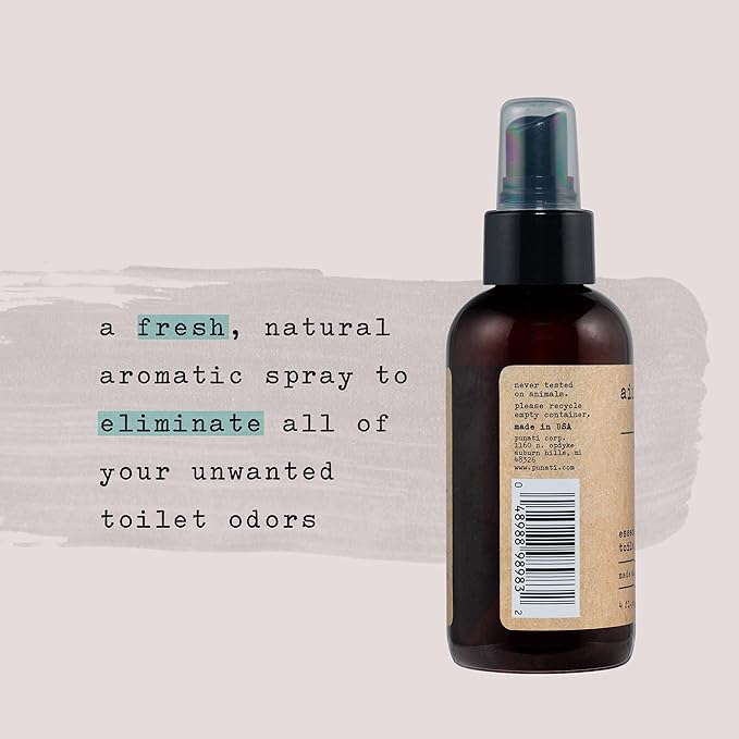 Air Essentials Essential Oil Toilet Spray - Odor Eliminator & Air Freshener - Made with Pure Essential Oils - Eucalyptus Mint - 4 Ounce