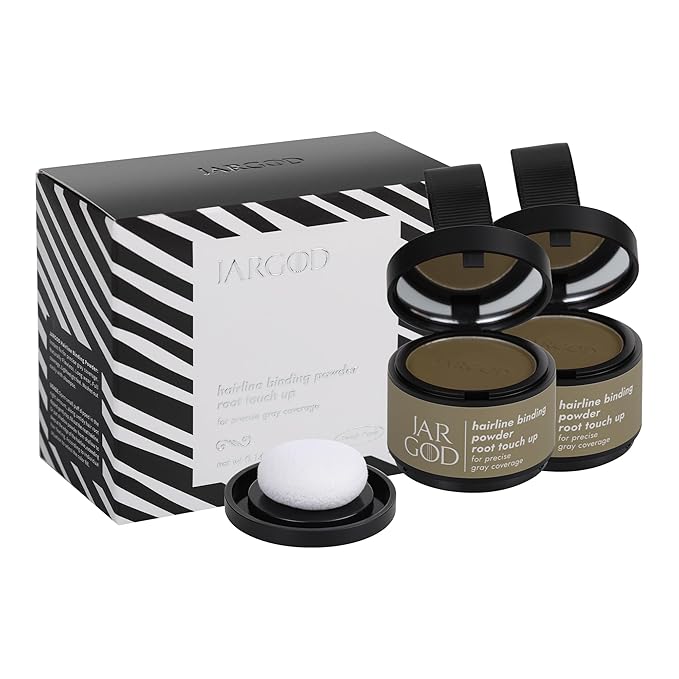 Root touch up powder Hairline Powder for root cover up temporary root concealing powder for Women & Men, for instant gray hair cover up (Light Brown, 0.14 Ounce (Pack of 2))
