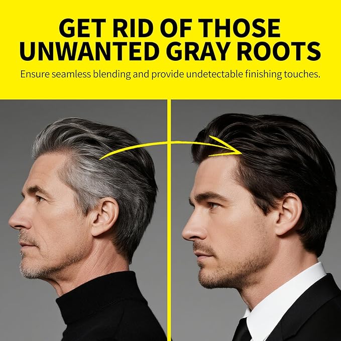 Gowwim Root Touch up Powder, Instantly Gray Hair Cover up Hairline Powder for Women & Men Waterproof and Sweatproof Root Cover Up Long-Lasting for Thinning & Loss Hair (dark brown5, 15g)