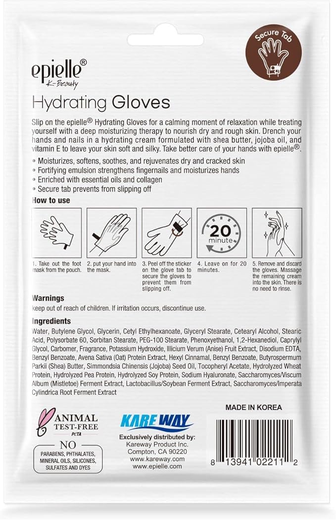 Epielle Hydrating & Moisturizing Hand & Foot Masks for Dry, Rough Skin, Self Care Gifts for Women, Spa Kit, Stocking Stuffers, Thanksgiving Essentials, 6 Moisturizing Gloves & 6 Moisturizing Socks