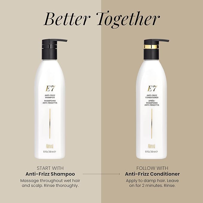 ALOXXI E7 Anti-Frizz Conditioner for Dry Damaged & Color-Treated Hair Moisturizing & Strengthening with 7 Essential Oils & 10 Antioxidants, 10.1 Fl Oz