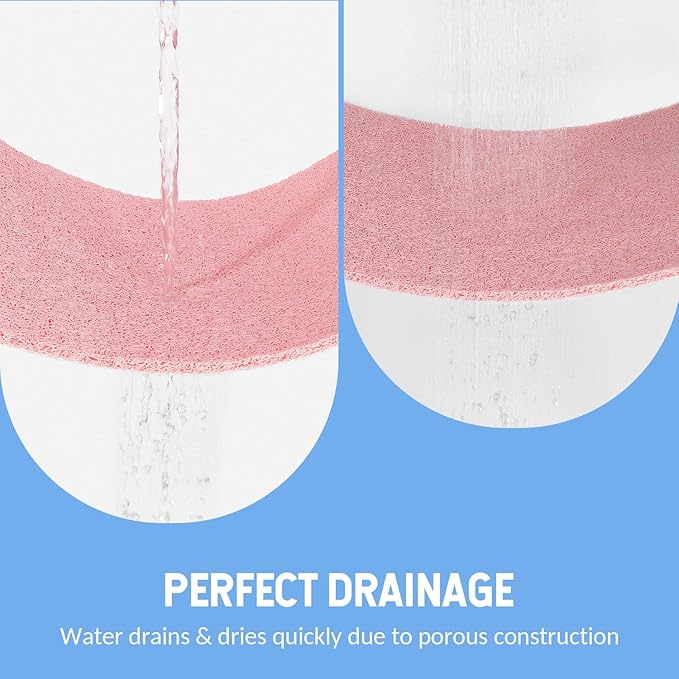 Non-Slip Bathtub Mat, Anti Slip Shower Mat, Fast Drying Bathtub Mats, Foot Scrubber Mat, Anti Slip Mat for Tub, Floor, Bathroom, Kitchen, Home, Hotel (Pink 40"×28")