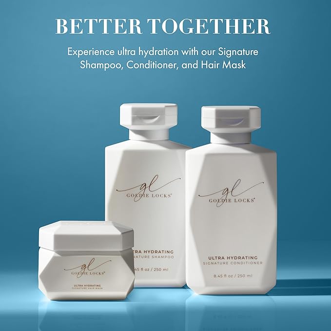 Goldie Locks Travel Size Ultra Hydrating Conditioner - 3.4 fl oz - Moisturizes Frizz and Split Ends - Sulfate Free - Safe for Extensions and Color-Treated Hair - Protein-Free