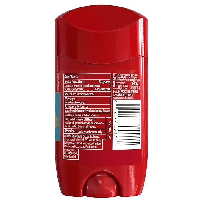 Old Spice Antiperspirant Deodorant for Men, 24/7 Sweat & Odor Protection, 24/7 Lasting Freshness, Invisible Solid, Champion with Fresh Air Scent, 2.6 oz (Pack of 6)