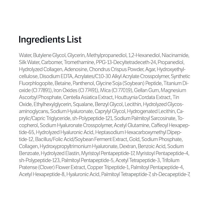 SUNGBOON EDITOR Silk Peptide Intensive Lifting Ampoule | Korean Anti-Aging Serum for Face with Collagen & 30 Peptide Complex | Skin Tightening & Firming (Botox Effect) | 72H Hydration