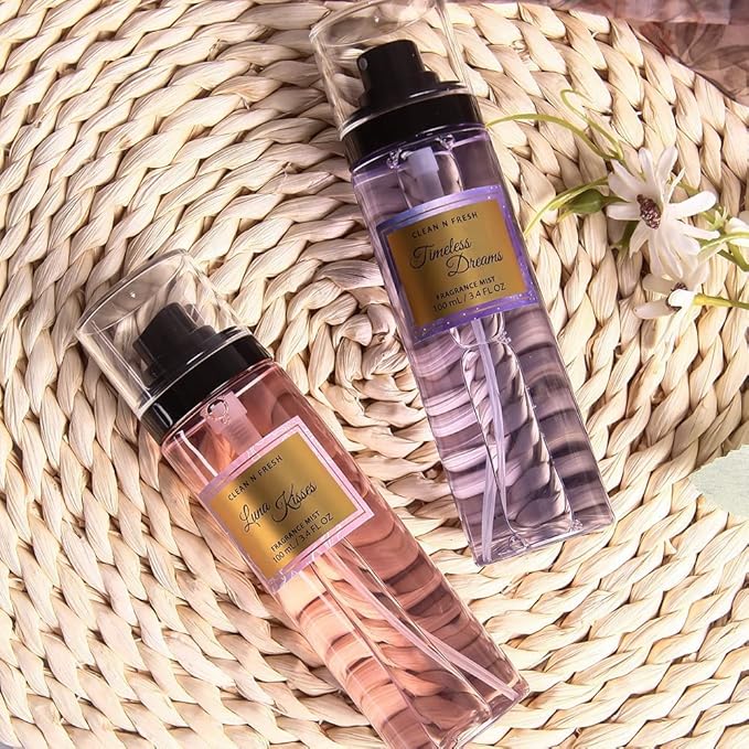 Clean-n-Fresh Body Spray, Mist for Women, Fragrance Sets, Pack of 3, Each 3.4 Fl Oz, Total 10.2 Oz