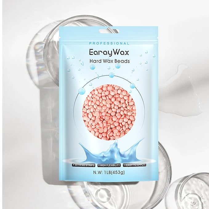 Hard Wax Beads for Hair Removal - Brazilian Waxing, Sensitive Skin, Face, Eyebrow, Legs at Home - 1lb Pearl Wax