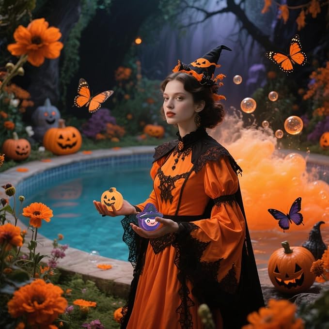 Halloween Bath Bombs for Kids & Women, Handmade Spooky Bath Bomb Set of 6 Fun Shapes – Perfect Gifts for Kids, Skin Care Bathbombs for Girls’ Spooky Celebration