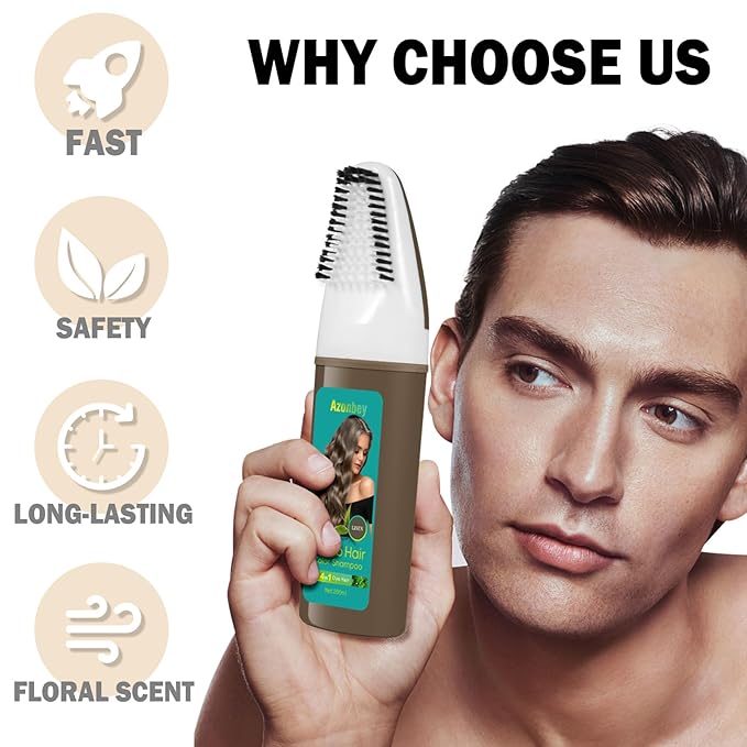 Linen Hair Dye Shampoo,Hair Dye,Hair Color Shampoo,Champu Para Canas 4 in 1 Semi-Permanent Gray Hair Coverage,shampoo para pintar el cabello for Women & Men Herbal Natural Plant (Linen)