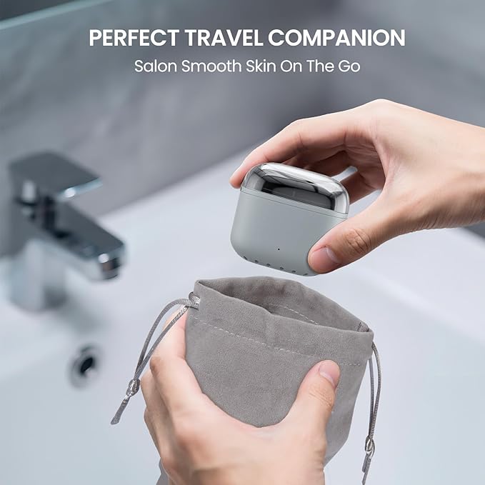 Nose Wax Kit Men, Nose Hair Waxing Kit with 100g Wax, 40 Sticks, Ear Hair Removal for Men, USB Fast Heat, Smart Constant Temp, Upgraded Size, Multi-Accessories, Gray