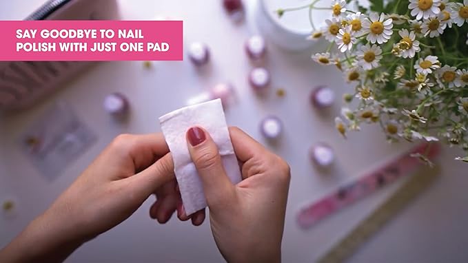 Diamond Wipes Nail Polish Remover Wipes with Aloe Vera, Acetone Nail Polish Remover Pads, 50 Individually Wrapped Nail Polish Wipes