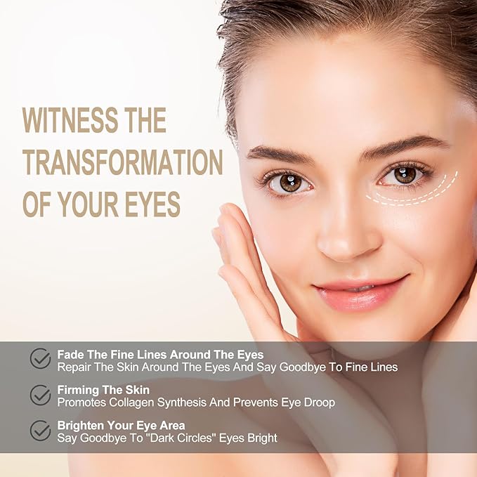 Temporary Instant eye Tightening cream, Quickly Reduces eye bags and dark circles,daily anti-aging,quickly repairs wrinkles,reduces fine lines,contains hyaluronic acid retinol-Locks in Moisture-AAA