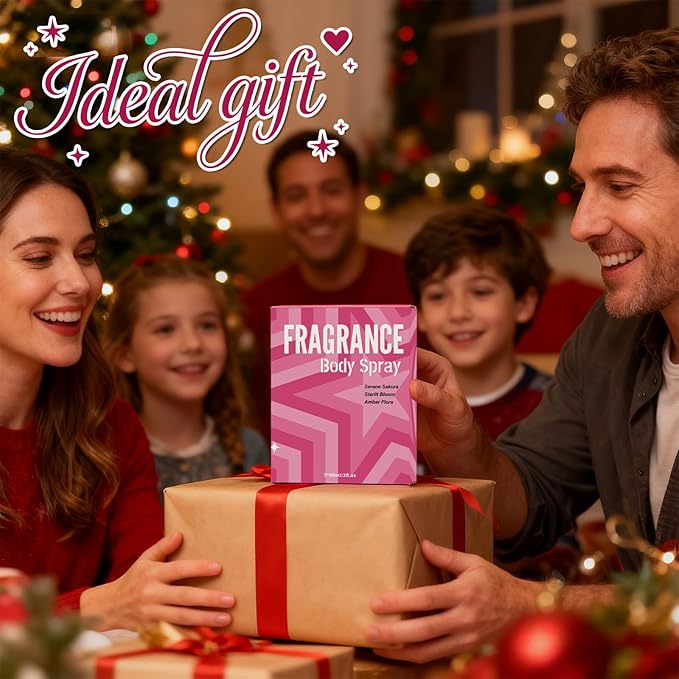 Body Spray for Women 3 Pack, Body Fragrance Mist Gift Set, Travel Size, Each 2 Fl.oz