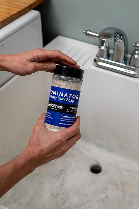 Apollo Brush Dominator Heavy Duty Powder Soap - 10 ounce Bottle