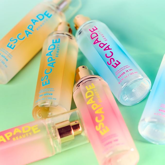 ESCAPADE BEAUTY Trio Gift Set: So Alive, Soak it In, Cozy Up - Hair and Body Fragrance Mist - (3), 4.2oz each