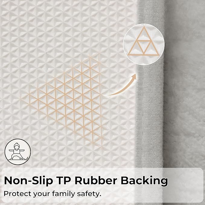 GRANNY SAYS Bathroom Rugs Sets 2 Piece, Super Soft Absorbent Microfiber Bath Mats for Bathroom Non Slip Washable,Waffle Bath Rugs Set for Shower Tub Toilet Decor (Grey, 16" x 24" + 20" x 32")