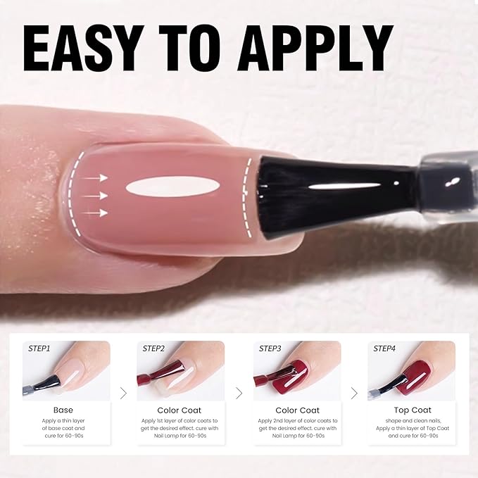 VENALISA Fall Gel Nail Polish Set of 6 Fall Colors Yellow Orange Red Burgundy Brown Gel Polish Kit Soak Off UV Gel Salon Nail Art DIY at Home Manicure