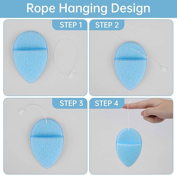 6Pcs Facial Sponges Set, Cleansing Puff, Colorful Facial Sponges for Face Wash, Reusable Makeup Remover Exfoliating Pads for Daily Cleansing