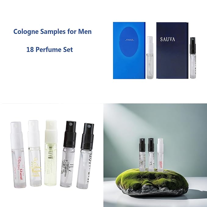 Mens Cologne Sample Sets Designer High End Perfume Cologne Samples for Men Discover 18 Brands Men’s Fragrance Sampler Vial Set Travel Perfume Collection
