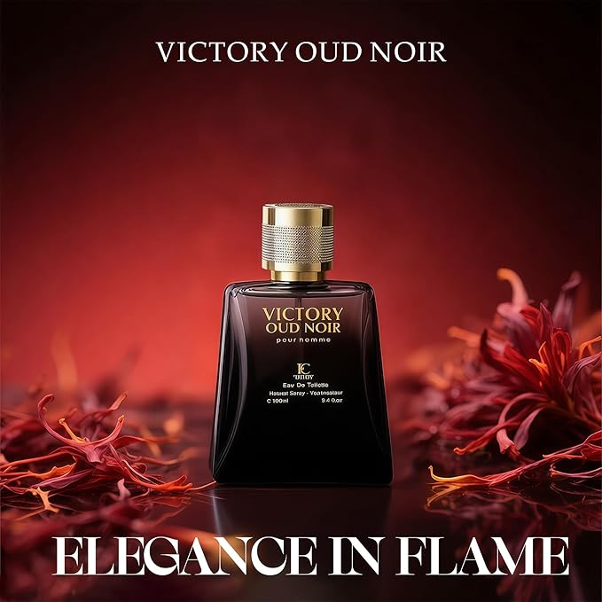 Victory Oud Noir | Oud Cologne For Men with Black Pepper & Citrus | Long-Lasting Eau de Toilette | Gift Set for Him