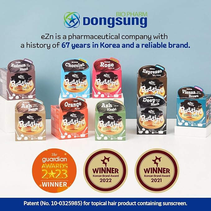 eZn Pudding Hair Dye, Ammonia-Free, Semi-Permanent DIY Korean Hair Dye Color with Keratin, Odorless Gentle for Sensitive Skin No Skin Irritation (Ash_Lavender)