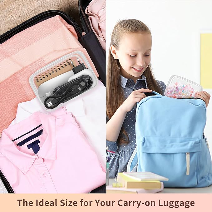 TISRATOK 12 PCS Clear Makeup Bag for Women with Zipper, TSA Approved Toiletry Pouch, Cosmetic Bag Bulk for Travel Organizer Essentials - White,Small