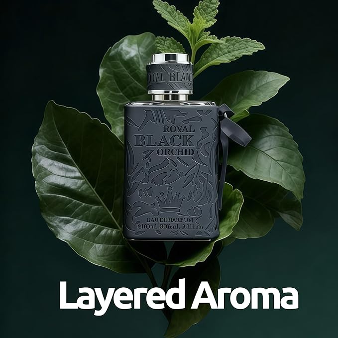 Royal Black Orchid Long-Lasting Cologne for Men | Fresh Citrus & Woody Scent | Eau de Toilette 100ml Spray | Day to Night Fragrance