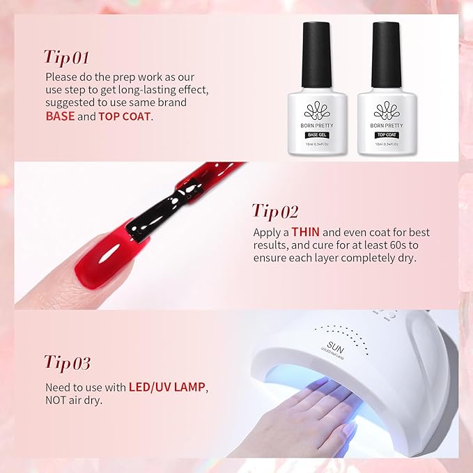 Born Pretty Jelly Burgundy Gel Nail Polish Blood Wine Red Gel Polish Translucent Halloween Christmas Nail Gel Soak Off Hema-Free Gel Polish U V Light Cure for Nail Art DIY 15ML