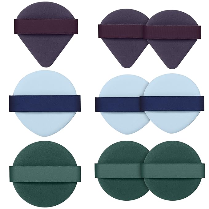 Ainiv 9PCS Air Cushion Makeup Sponges for Foundation, Reusable Sponge Powder Puff with Portable Box, Latex-Free Blending Sponge for Liquid, Cream, Foundation and Powder, Wet and Dry Dual Use