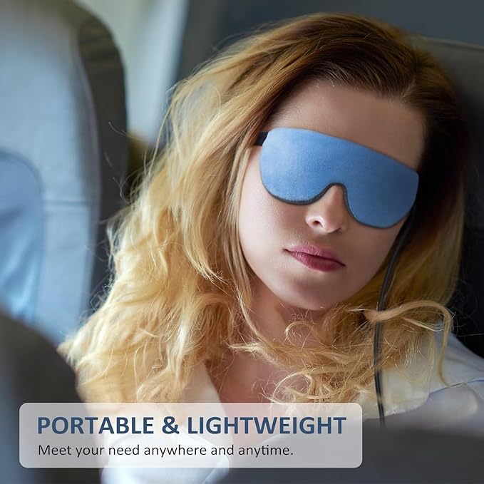 KOVNLO Heated Eye Mask, Washable USB Electric Moist Heat Warm Compress for Eyes, Eye mask with Flaxseed for Dry Eyes, Blepharitis, Chalazion, MGD, Stye Eye Treatment