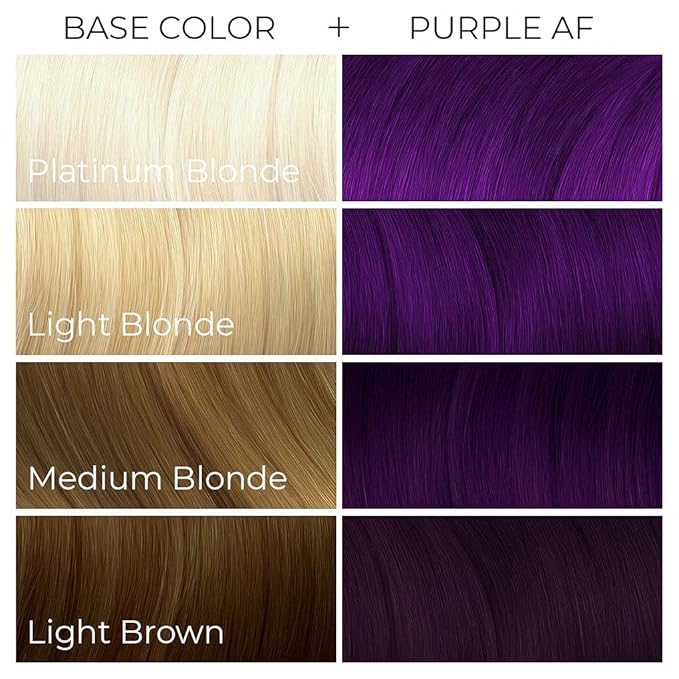 Arctic Fox Semi-Permanent Hair Dye, Vegan & Cruelty-Free, Ammonia-Free, Conditioning, Long Lasting, Vibrant Purple AF Color, For All Hair Types, Unisex, 4 Fl Oz
