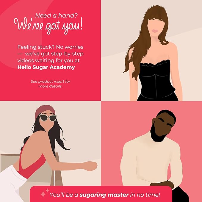 Smooth by Hello Sugar | Full-Body Sugar Wax | Sugar Waxing for Hair Removal | Salon-Quality, Natural, Vegan Sugaring Kit | Follow Instructions Carefully | 100% Cruelty-Free (2 lbs 4 oz)