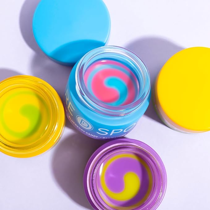 Blueberry Lip Mask Overnight, Dual-Color Lip Sleeping Mask for Reduce Fine Lines, Nourish and Hydrating Dry Cracked Skin with Vitamin C and Shea Butter -0.42 Fl Oz