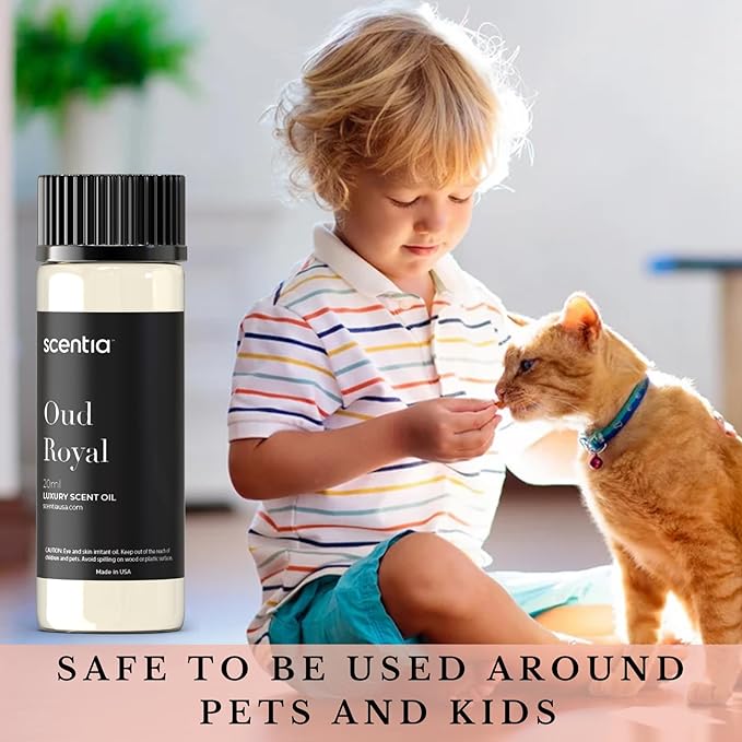 Scentia Oud Royal Hotel Diffuser Oil 20 ml | Oud Royal for Scent Diffuser | Luxurious Aroma, Niche Scent, Cardamom, Rosewood & Oud | 20ml Aromatherapy Fragrance - Thanksgiving & Holiday Gift