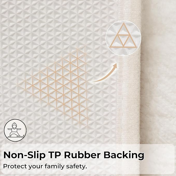 GRANNY SAYS Bathroom Rugs Sets 2 Piece, Super Soft Absorbent Microfiber Bath Mats for Bathroom Non Slip Washable,Waffle Bath Rugs Set for Shower Tub Toilet Decor (White, 16" x 24" + 20" x 32")