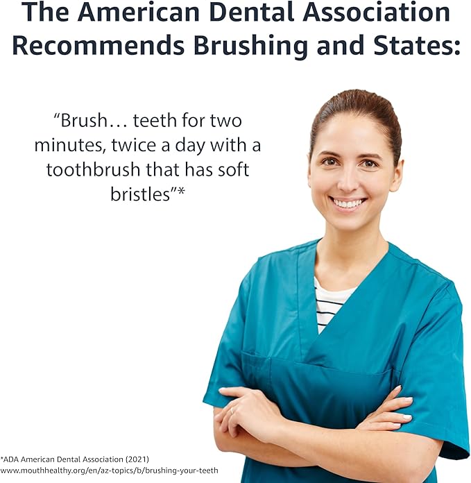 Amazon Basics Kids Battery Powered Toothbrush, 2 Count, 1 Pack (Previously Solimo)